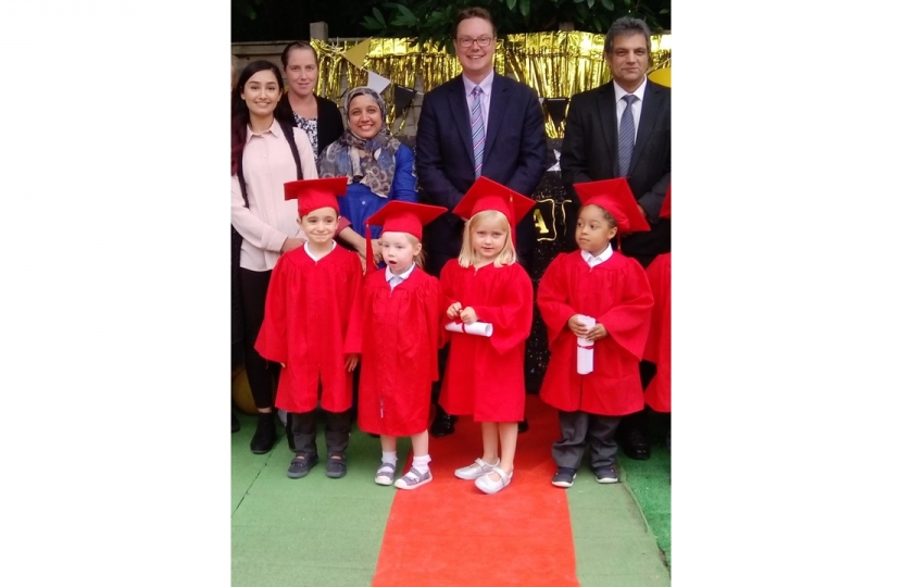 Saj Hussain, Deputy Mayor and Jonathan Lord MP visit Carol’s Day Nursery