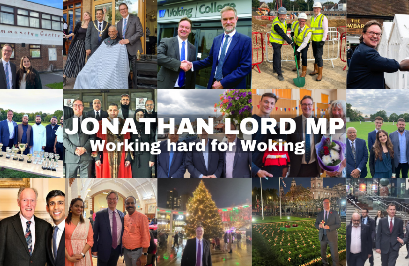 Jonathan Lord MP - Working Hard for Woking 
