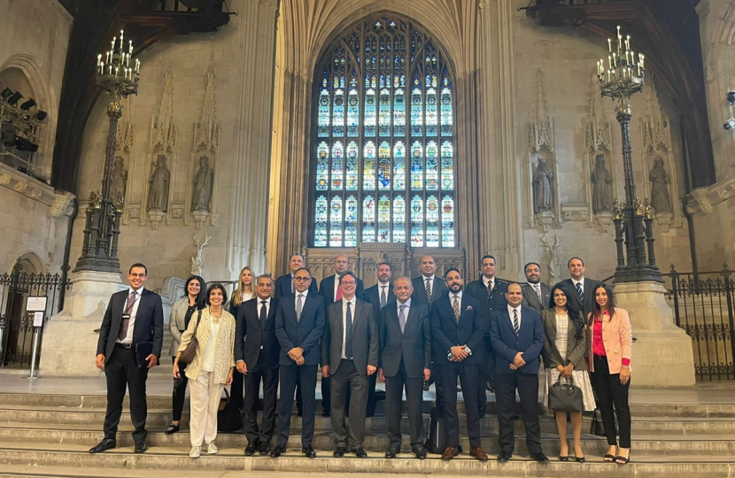 Jonathan Lord MP with the British Egyptian Business Association in Westminster Hall 