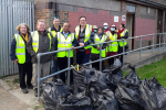 Jonathan Lord MP and local residents after the successful Goldsworth Park litter pick.